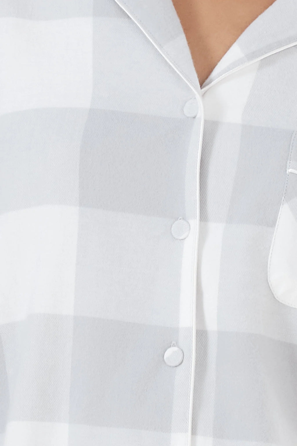 Ginger Lily Emery Buffalo Check cotton pajama set for sleepwear, featuring a cozy, classic plaid design in soft cotton fabric.
