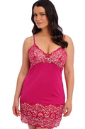 Cerise Emmaline chemise slip by Fantasie, featuring delicate lace detailing