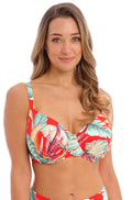 Bamboo Grove Underwired Bikini Top Hot Chilli Print - D-GG Cups