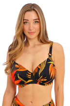 Fantasie black Pichola UW bikini top in DD cup, featuring adjustable straps for larger cup sizes.