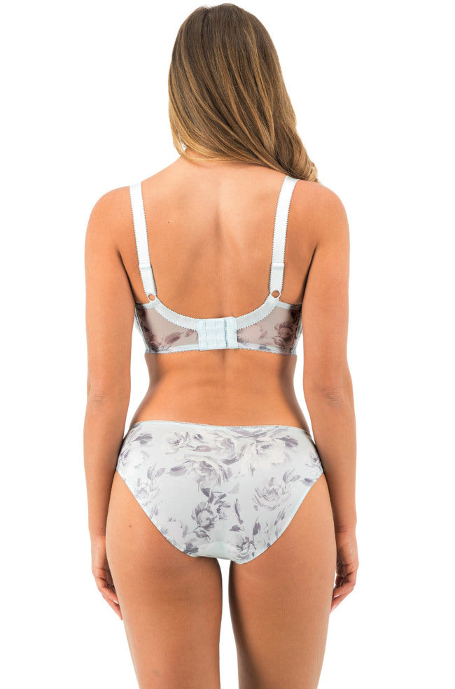 Fantasie Caroline mint floral embroidered underwire bra with adjustable straps and side support