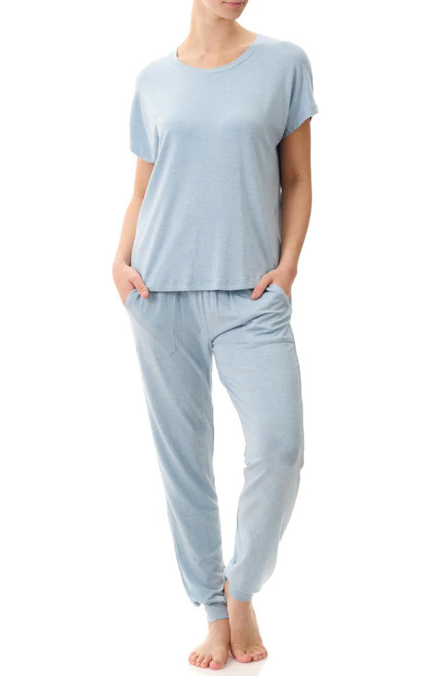 Rhonda Long Ski PJ Set in Misty Marle, cozy sleepwear in size XL, featuring a stylish long-sleeve design.