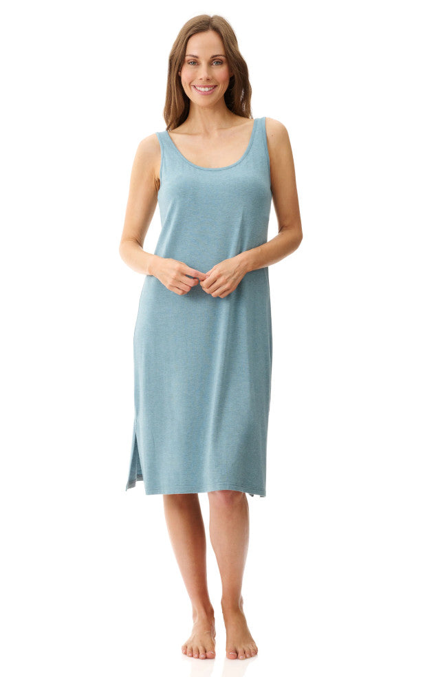 Misty marle Rhonda mid-length nightie slip from Florence Broadhurst, featuring adjustable straps and a soft fabric.