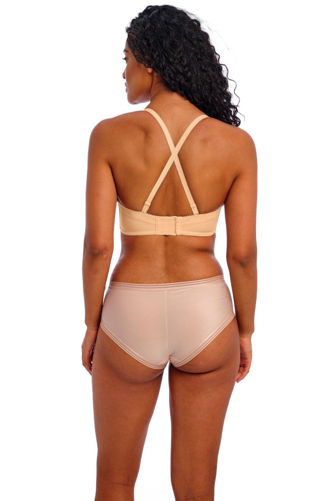Nude Freya Deco strapless bra with seam-free molded cups, size 6G