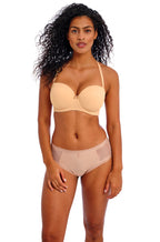 Nude Freya Deco strapless bra with seam-free molded cups, size 6G