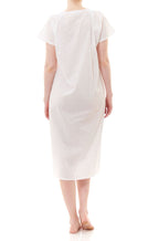 Victoria Mid-length Cotton Nightie (White) Available in size S only