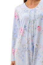 Blue short nightie in bamboo-cotton blend, size L, by Givoni