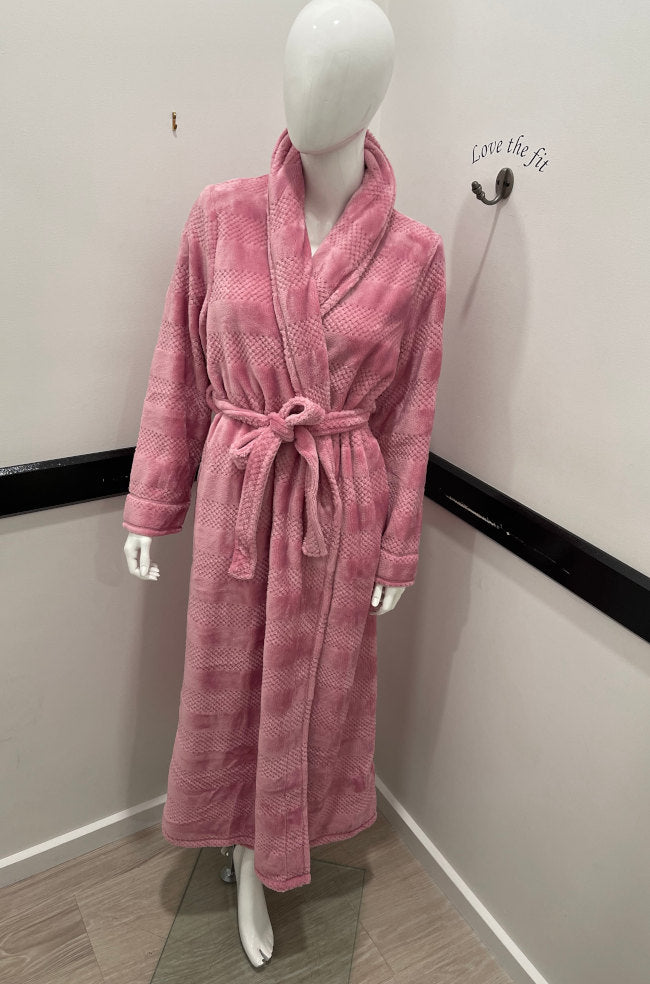 Givoni Samantha wrap dressing gown in dusty rose, XL size, soft sleepwear with a comfortable wrap design.
