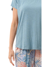 Mango Lagoon Tanika Long Pyjama set in XXL by GIVONI, featuring a comfortable, stylish design suitable for summer sleepwear.