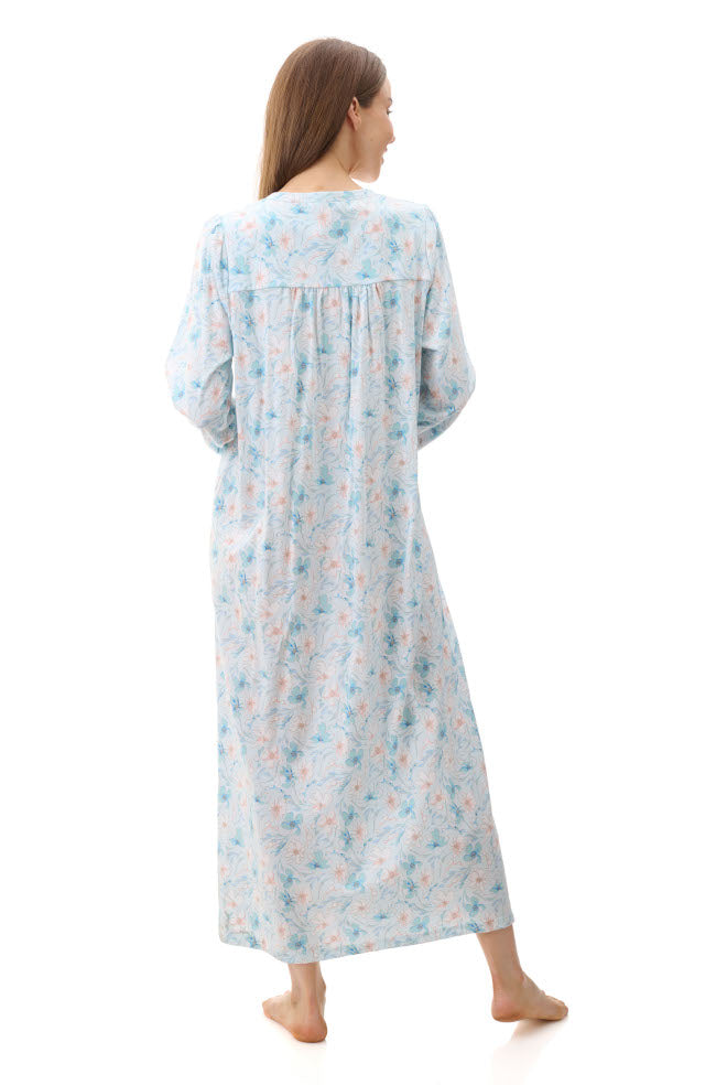 Mint green 100% cotton nightie in size XXL by GIVONI, ideal for comfortable sleepwear.