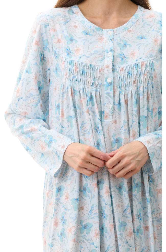 Givoni Faith Long 100% Cotton Nightie in mint, sleepwear, size XXL, soft and comfortable for a restful night.