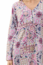 Multi paisley print short nightie made from breathable cotton bamboo by Givoni