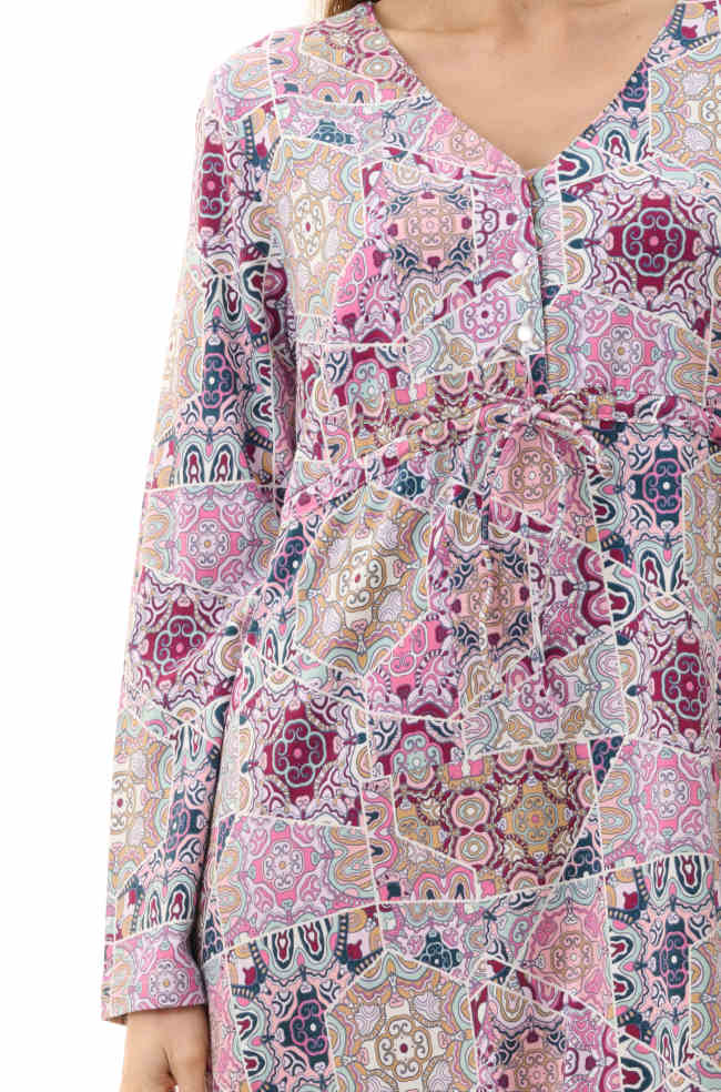 Multi paisley print short nightie made from breathable cotton bamboo by Givoni
