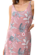 Cinnamon modal chemise slip from GIVONI, featuring adjustable straps and a soft fabric texture