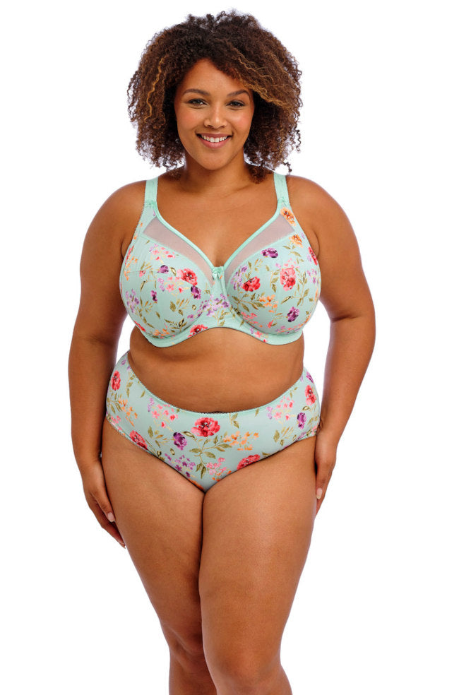 Blue Haze Kayla UW Bra by Goddess, stylish E cup support, available in sizes 14 to 18