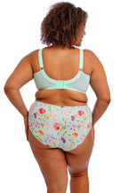 Blue Haze floral full cup underwire bra from Goddess in sizes 14, 16, and 18, featuring a comfortable E-cup fit.