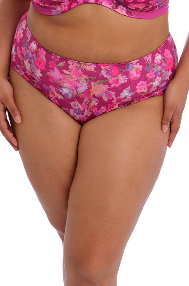 Colorful Goddess Kayla Full Briefs in Summertime print, size 4XL plus size, featuring a comfortable full coverage design.
