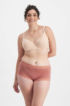 Jockey Parisienne multi-color full briefs, available in sizes 10 and 20, featuring comfortable high-waisted design.