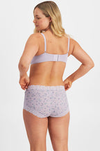 Jockey cotton full briefs 2-pack in multi and navy, featuring comfortable elastic waistbands and classic brief design.