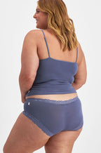 Parisienne Cotton Boyleg Brief (Powel Blue) Available in size 16 only
