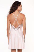 LINGADORE Shell lace detail chemise with adjustable straps, soft polyester fabric, available in size 2XL, 3XL, LGE