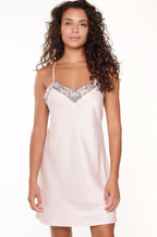 Lingadore Art Shell chemise in soft polyester with lace detail and adjustable straps, available in multiple sizes