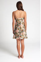 Rosea pink floral silk V-neck chemise with adjustable straps by Love and Lustre