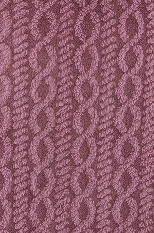 Magnolia mauve jacquard shawl collar dressing gown, elegant sleepwear with soft fabric and intricate pattern.