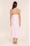 Magnolia Long Silky Satin Chemise (Pink)