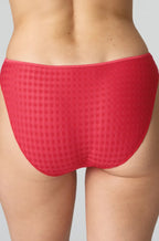 Marie Jo Avero Brazilian briefs in scarlet red, elegant cut, stylish underwear with a smooth fit and feminine design.