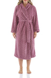 Jacquard Shawl Collar Dressing Gown (Mauve)