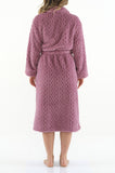 Jacquard Shawl Collar Dressing Gown (Mauve)