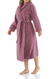 Jacquard Shawl Collar Dressing Gown (Mauve)