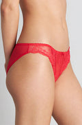 Me Sofia Lace Bikini Brief in Bittersweet stretch mesh lingerie, L-XL, featuring delicate lace detailing and comfortable fit.