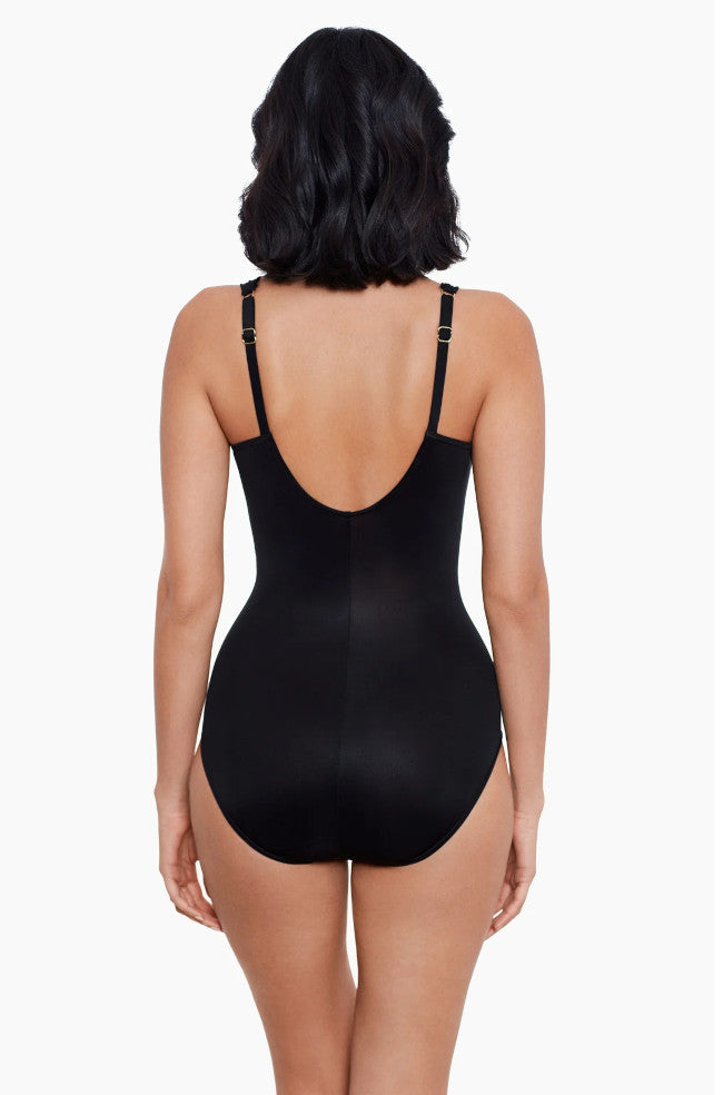 Siren One Piece Shapewear Swimsuit (Black) Available in size 16 only