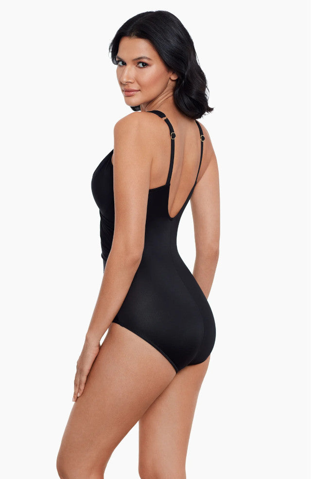 Siren One Piece Shapewear Swimsuit (Black) Available in size 16 only