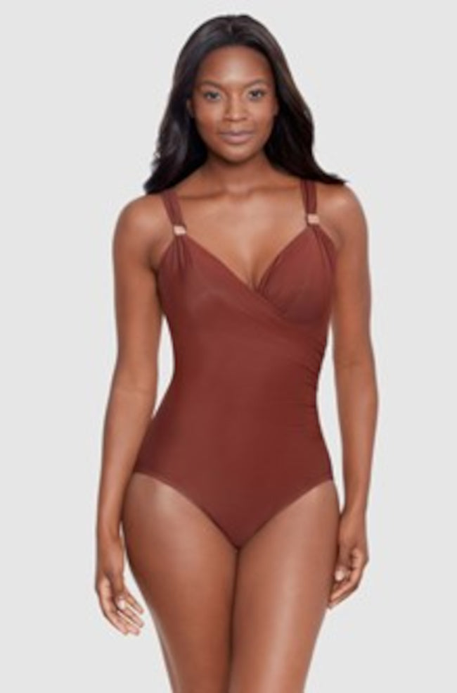 Siren Miraclesuit Swimsuit (Tamarind Brown) Available in 18 only