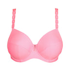 Primadonna Twist Twixie full cup bra in happy pink with lace details and adjustable straps, designed for support and comfort.
