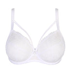 Primadonna Sophora full cup underwire bra in white with supportive cups and adjustable straps, designed for comfort and fit.