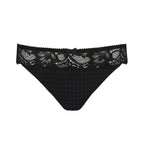 Primadonna Madison G-String in black, sleek and minimal women's underwear with thin waistband and smooth fabric.