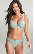 Blue Ash Rose Brazilian brief by Panache, featuring a body-hugging fit and a stylish Brazilian cut.