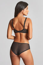 Panache Clara black lace full cup bra, balconnet style with adjustable straps, available in size 10GG.
