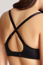 Black Panache Porcelain Elan UW Bra with supportive underwire and 12-FF cup, featuring smooth porcelain design.