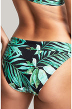 Bali Fold Palm Print Bikini Briefs in size 8 by Panache, featuring a vibrant palm leaf design.
