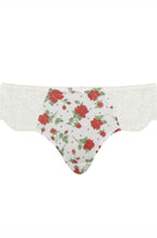 Panache Nina Brazilian Brief in English Rose with floral print, size 18, showcasing delicate design and soft fabric.