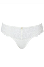 Ivory sheer lace G-string with gold ring detail from Panache, part of the Allure collection, size 10