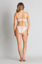 Pleasure State white My Fit lace tanga brief, size XL, with intricate lace details and comfortable fit, styled for everyday wear.
