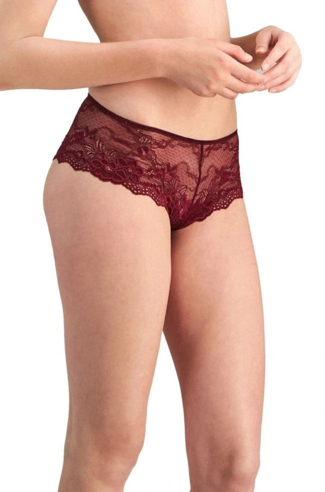 My Fit Lace Brazilian Brief (Windsor Wine) Available in size XL only