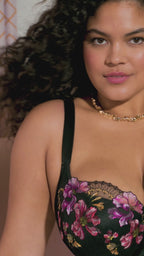 Teagan Padded Half Cup Bra - Rainbow