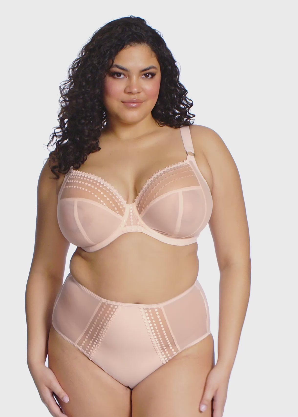 Matilda Underwire Plunge Bra - Pearl Blush
